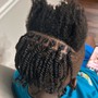 Kid's 2 strand twists (half-head)