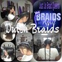 2 Feed-In Dutch Braids