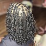 Medium Goddess Knotless Braids (synthetic curly hair)