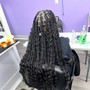 Low Half Up/ Half Down Quick Weave