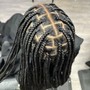 Low Half Up/ Half Down Quick Weave