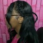 Kid's Braids/ medium braided ponytail/w beads,clips,or curls /hair provided