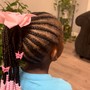 Small Boho Straight Back Cornrows