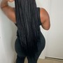 Knotless braids bottom length