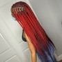 Box braids  waist length