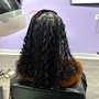 Low Half Up/ Half Down Quick Weave