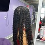 Low Half Up/ Half Down Quick Weave