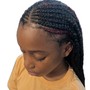 Kid's small knotless Braids