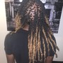 Loc retwist (above the shoulders)