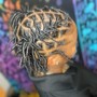 Loc retwist (above the shoulders)