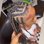 sleek ponytail (weave added)