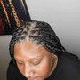 Cornrows on natural hair