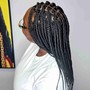 Small Box Braids waist length