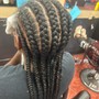 Feedin straight backs (8 braids)