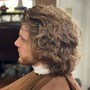 Wave nouveau or curls shoulder length hair