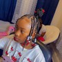 Lemonade braids with knotless in the back