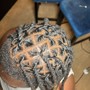 Straight back cornrows (with designs)