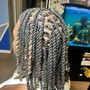 Straight back cornrows (with designs)