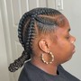 Large knotless braids