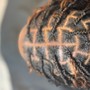 Half head retwist and style