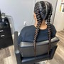 2 stitch braids (natural hair)