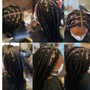 Cross cross Rubberband boxes with jumbo box braids