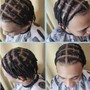 Cross cross Rubberband boxes with jumbo box braids