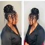 Natural Makeup and Hair Curling or Straightening