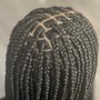 Cornrows on natural hair(no extension added and no stitsh. Up to 10 to 12 braids )