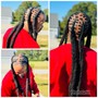 Feedin braids over locs (6)