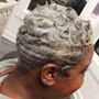 Relaxer Touch Up/Cond/wrap and pixie style