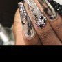 Glass Nails w/encapsulation  (glitter,foils,ect.)