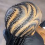 Cross over Fulani braids (boho)