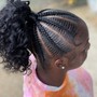 Kid's braids with hair extensions