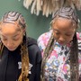 Swoop with 2 braided ponytails