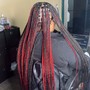 Medium boho knotless braids