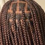 Small knotless braids or twists