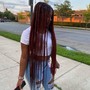 Medium knotless braids