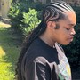 Medium knotless braids