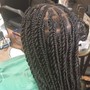 Cornrows w/ weave added (hair included)