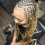 4 to 6 Cornrows w/hair included