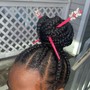 Braided ponytails