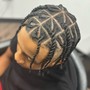 2 cornrows without hair added