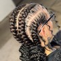 CORNROW STITCH BRAIDS (4 to 6Braids )