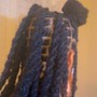 Ear to Shoulder Loc Re-twist + Rope Twist/Two Strand style