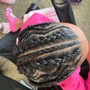 Natural hair Cornrows