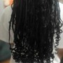 Fulani+Knotless Box Braids (with curl )