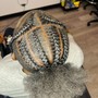 Mens Braids half head