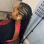 Box Braids over locs