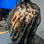 Loc Retwist HALF Head - SHOULDER